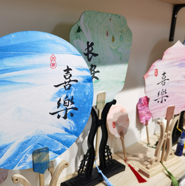 非遗手作李子柒同款漆扇